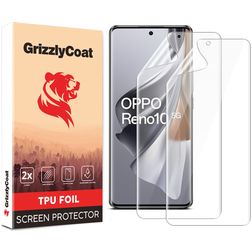 GrizzlyCoat OPPO Reno 10 Hydrogel TPU Protection d'écran - Compatible Coque + Cadre d'installation (Lot de 2)