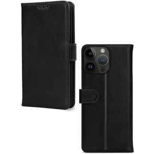 Mobilize Premium Gelly Wallet Housse iPhone 14 Pro Max Etui Porte-Monnaie - Noir