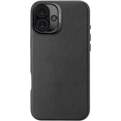 Decoded Coque iPhone 16 Plus MagSafe Coque arrière en Cuir Véritable - Noir