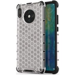 Mobigear Honeycomb Coque Huawei Mate 30 Coque arrière Rigide Anti-Chocs - Blanc