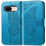 Mobigear Butterfly Housse Google Pixel 8a Etui Porte-Monnaie - Bleu