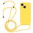Mobigear Lanyard iPhone 15 Coque avec cordon en Silicone - Jaune