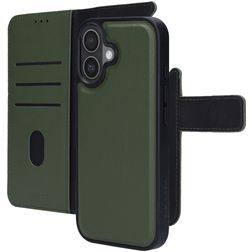 Mobiparts Housse iPhone 17 Etui avec Coque Détachable en Cuir Véritable Porte-Monnaie - Vert