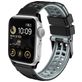 Mobigear Aero Armor Bracelet Silicone Apple Watch Fermeture boucle ardillon - 42/41/40/38 mm - Noir / Gris