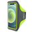 Mobiparts Comfort Fit Brassard Téléphone iPhone 12 Mini Brassard Coque de Sport en Neoprène - Neon Green