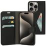 Mobiparts Classic Wallet Housse iPhone 15 Pro Etui Porte-Monnaie - Noir