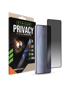 Striker Xtreme Impact Privacy Samsung Galaxy S25 Edge Verre trempé Protection d'écran Confidentialité - Compatible Coque - Noir