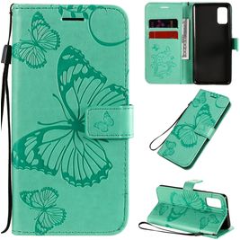 Mobigear Butterfly Housse Samsung Galaxy A41 Etui Porte-Monnaie - Turquoise