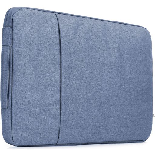 Mobigear Denim Zipper Pochette Ordinateur portable 13 - 14 Pouces Housse ordinateur - Bleu Marin