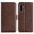 Mobigear Slim Magnet Housse Samsung Galaxy A36 Etui Porte-Monnaie - Marron