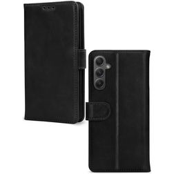 Mobilize Wallet Housse Samsung Galaxy A34 Etui en Cuir Véritable Porte-Monnaie - Noir