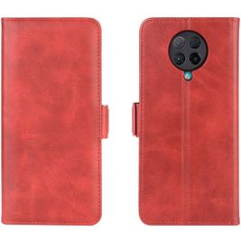 Mobigear Slim Magnet Housse POCO F2 Pro Etui Porte-Monnaie - Rouge