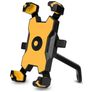 Mobigear PushHold Support Moto Rétroviseur Pince Universel - Jaune