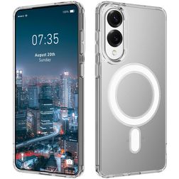 Mobigear Shockproof Coque Transparente Samsung Galaxy S25 Edge MagSafe Coque arrière Rigide - Transparent