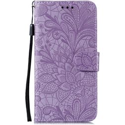 Mobigear Flowers Housse Huawei P40 Etui Porte-Monnaie - Violet