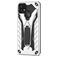 Mobigear Armor Stand Coque Realme C21Y Coque arrière Rigide Anti-Chocs avec Support Amovible - Argent