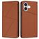 Mobigear Frosted Flip Housse iPhone 17 Etui Porte-Monnaie - Marron