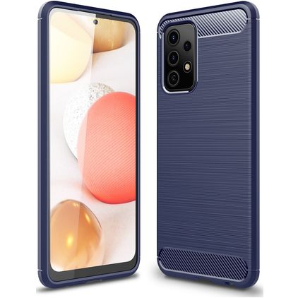 Mobigear Brushed Slim Coque Samsung Galaxy A52 Coque arrière en TPU Souple - Dark Blue