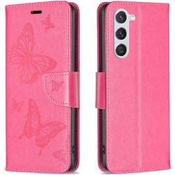 Mobigear Butterfly Samsung Galaxy S23 Étui Portefeuille - Magenta