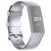 Mobigear Cross Bracelet Silicone Fitbit Charge 3 Fermeture boucle ardillon - Argent