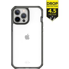ITSkins SupremeClear Coque iPhone 13 Pro Max Coque arrière Rigide Anti-Chocs - Transparent / Noir