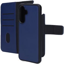 Mobiparts Samsung Galaxy A56 Coque Cuir véritable Étui 2en1 avec coque amovible Portefeuille - Bleu