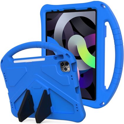 Mobigear AeroArmor Coque iPad 10 (2022) Coque de tablette pour enfants avec Poignée Enfants en EVA + Porte-crayon - Bleu