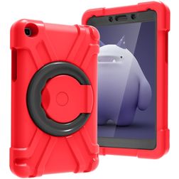 Mobigear RingGuard Coque Samsung Galaxy Tab A 8.0 (2019) Coque de tablette pour enfants avec Poignée Enfants en EVA - Rouge