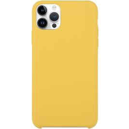 Mobigear Rubber Touch Coque iPhone 15 Pro Max Coque arrière en Silicone - Jaune Mobigear Rubber Touch Coque iPhone 15 Pro Max Coque arrière en Silicone - Jaune
