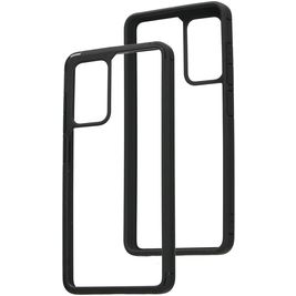 Mobiparts Rugged Clear Coque Samsung Galaxy A52s 5G Coque arrière Rigide Anti-Chocs - Transparent / Noir