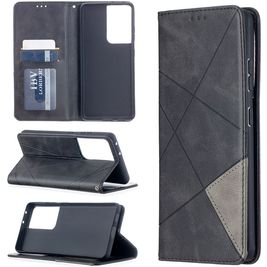 Mobigear Rhombus Slim Housse Samsung Galaxy S21 Ultra Etui - Noir