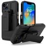 Mobigear Explorer iPhone 14 Plus Plastique rigide Coque arrière Antichoc avec béquille - Noir