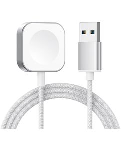 Mobigear USB-A Magnetic - Chargeur Apple Watch 1 mètre 3W 0.6A - Argent