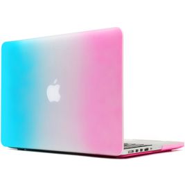 Mobigear Rainbow Matte MacBook Pro 13 Pouces (2012-2015) Coque - Bleu / Rose - Model A1425 / A1502