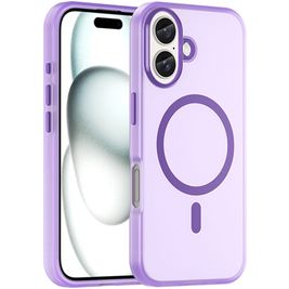 Mobigear Shockproof Coque iPhone 16 MagSafe Coque arrière en TPU Souple - Violet