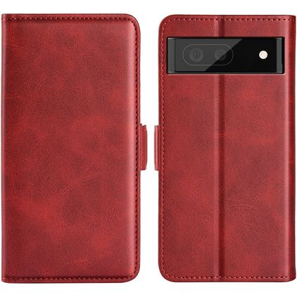 Mobigear Slim Magnet Housse Google Pixel 6a Etui Porte-Monnaie - Rouge