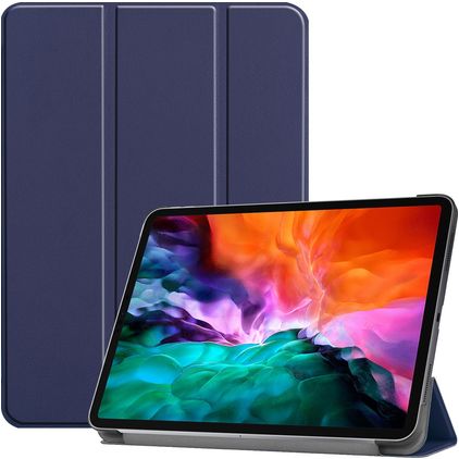 Mobigear Tri-Fold Coque iPad Pro 12.9 Pouces (2021) Etui - Dark Blue