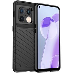 Mobigear Groove Coque OnePlus 10 Pro Coque arrière en TPU Souple - Noir
