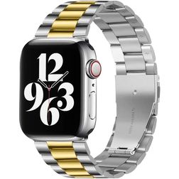Mobigear Antwerp Bracelet Acier Apple Watch Fermeture boucle déployante - 49/46/45/44 mm - Or / Argent