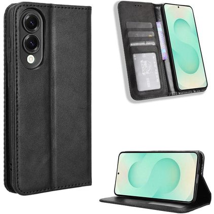 Mobigear Sensation Housse Samsung Galaxy S25 Edge Etui Porte-Monnaie - Noir