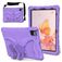 Mobigear Butterfly Coque iPad Air 11 Pouces (2026) Coque arrière en EVA + Bandoulière + Support Amovible - Violet