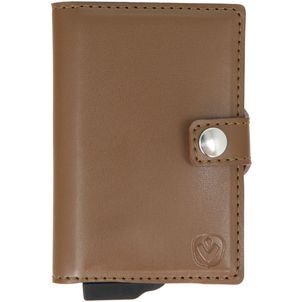 Valenta Card Case Essential Wallet - Porte Cartes en en Cuir véritable - 10 Cartes - Marron