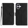 Mobigear Stitch Housse iPhone 17 Etui Porte-Monnaie - Noir