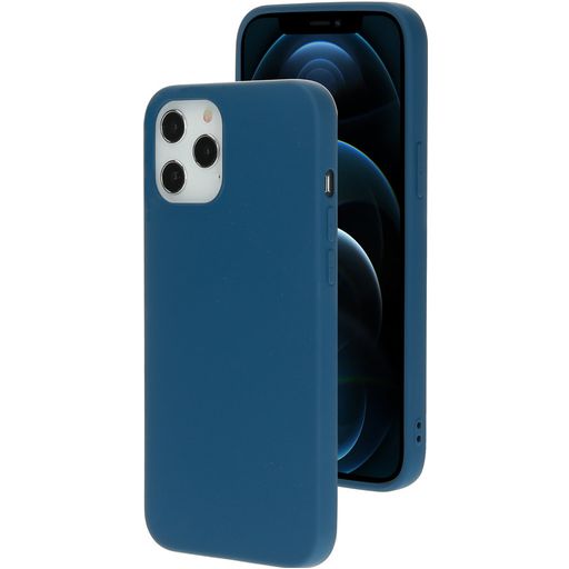 Mobiparts Coque iPhone 12 Pro Max Coque arrière en Silicone - Blueberry Blue