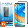 Mobigear Premium Xiaomi Redmi Note 9 Pro Verre trempé Protection d'écran - Compatible Coque - Noir (Lot de 2)