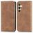 Mobigear Retro Slim Housse Samsung Galaxy S25 Etui Porte-Monnaie - Marron