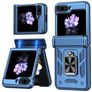 Mobigear Armor ring Coque Samsung Galaxy Z Flip 7 FE Coque arrière Rigide Anti-Chocs avec Anneau-Support - Bleu