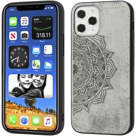 Mobigear Mandala Coque iPhone 12 Pro Max Coque arrière Rigide - Gris