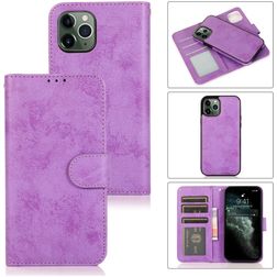 Mobigear Wallet Housse iPhone 12 Mini Etui avec Coque Détachable Porte-Monnaie - Violet