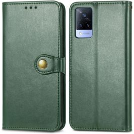 Mobigear Snap Button Housse Vivo V21 Etui Porte-Monnaie - Vert